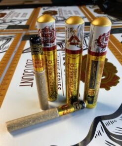 A single Hitzocristo Flower x Rosin Infused Pre-Roll showcasing the premium indoor flower and signature dab tip on a clean background.