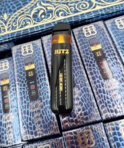 Hitz Blue Edition 2G disposable vape pen with live resin and liquid diamonds extract