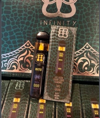 Hitz Infinity 2G disposable vape showing sleek modern design, 2G capacity device for smooth and consistent vaping experience