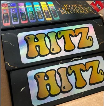 Hitz Gen 7 2G Disposable 50 Pack Variety Box featuring premium mixed flavor THC vapes with ceramic coil and rechargeable design Hitz Gen 7 2G Disposable | 50 Pack Variety Box – Mixed Flavors Premium THC Vapes