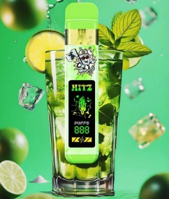 Hitz Mojito Ice Gen 7 Disposable Vape 2g Hitz Mojito Ice Gen 7 2g Disposable Vape with refreshing citrus mint flavor, showing the sleek device and vibrant packaging