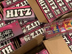 Hitz Disposable Master Boxes (100 pcs) Mixed Variety Flavors showing bulk pack of 2g Gen 7 disposables with diverse popular flavors