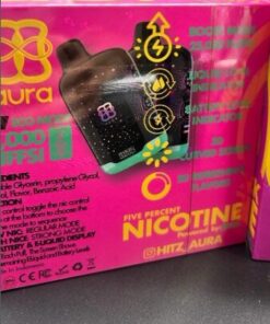 Hitz disposable vape 50 pack, nicotine puffs mixed flavors, premium bulk vape box