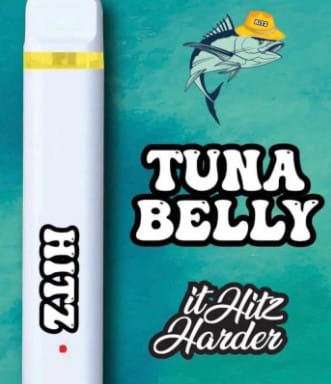 Hitz Tuna Belly Disposable Vape – Premium Compact Vape Device Hitz Tuna Belly Disposable vape pen showing premium compact design for smooth vaping experience