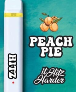 Hitz Peach Pie Disposable vape device with sweet peach dessert flavor