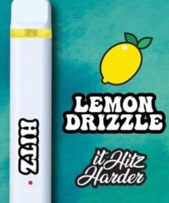 Hitz Lemon Drizzle Disposable Vape with smooth lemon dessert flavor
