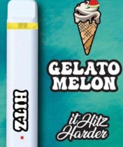 Hitz Gelato Melon Disposable vape pen with creamy gelato and melon flavor